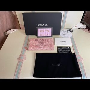 Chanel Pink Deauville Small Zip Around Wallet